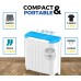 Intexca Portable Compact Twin Tub Capacity Washing Machine and Washer Spin Dryer